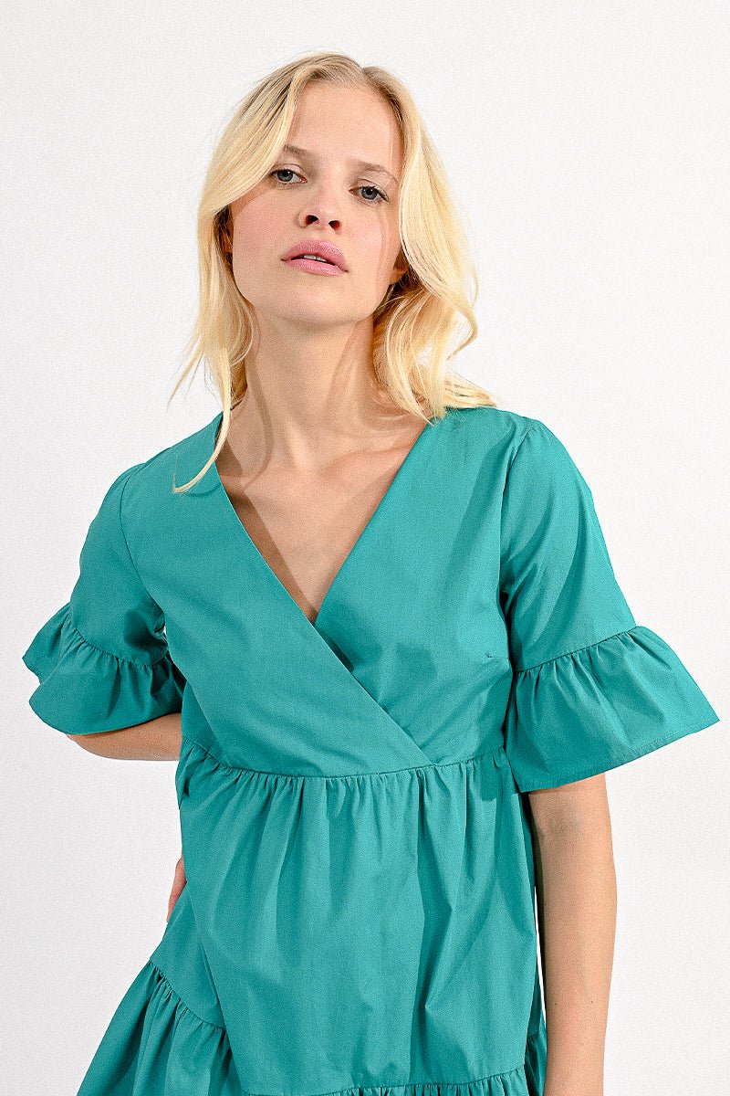 Emmy Emerald Woven Dress