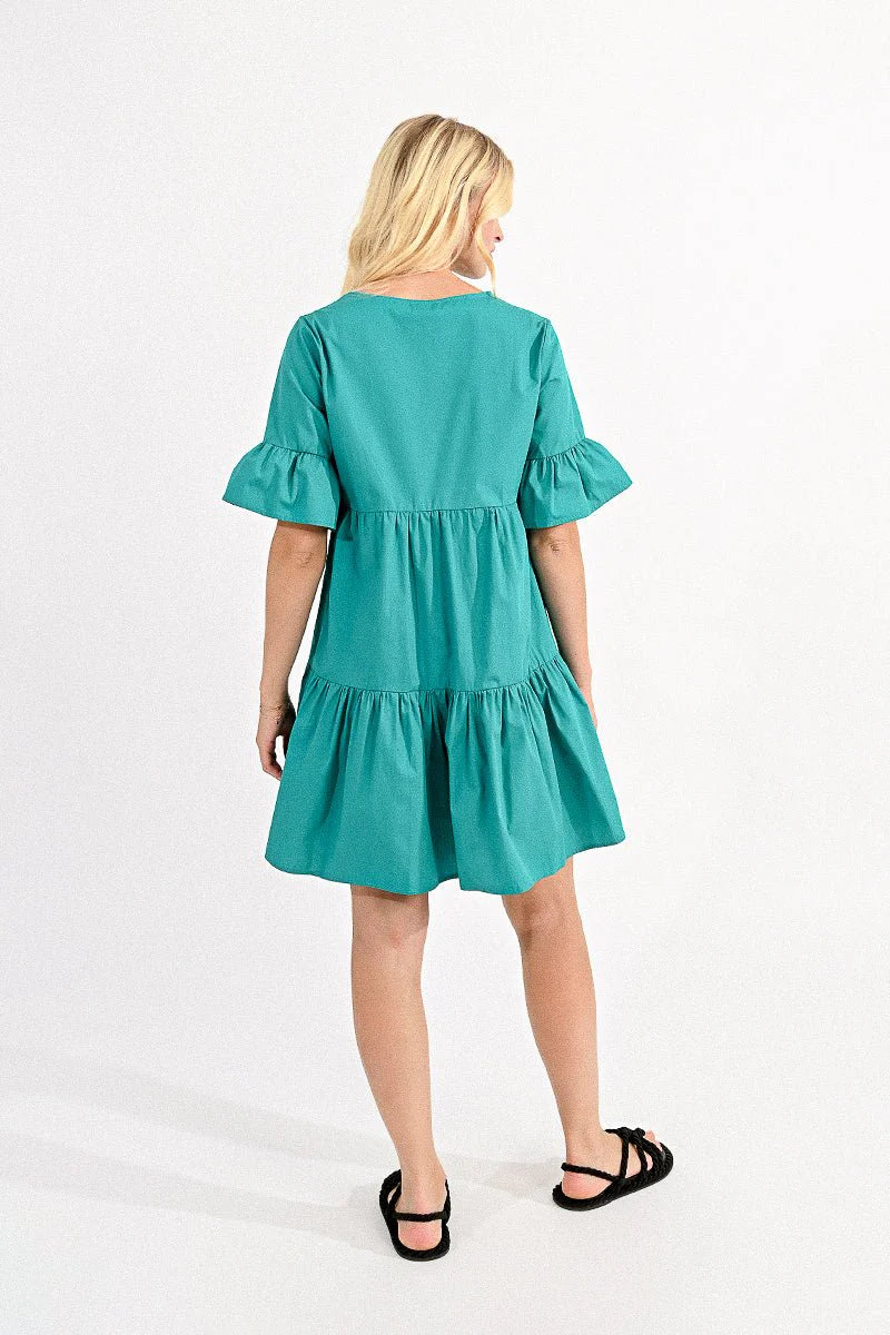 Emmy Emerald Woven Dress