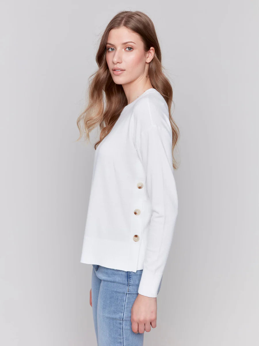 Sable Sweater W/ Side Button