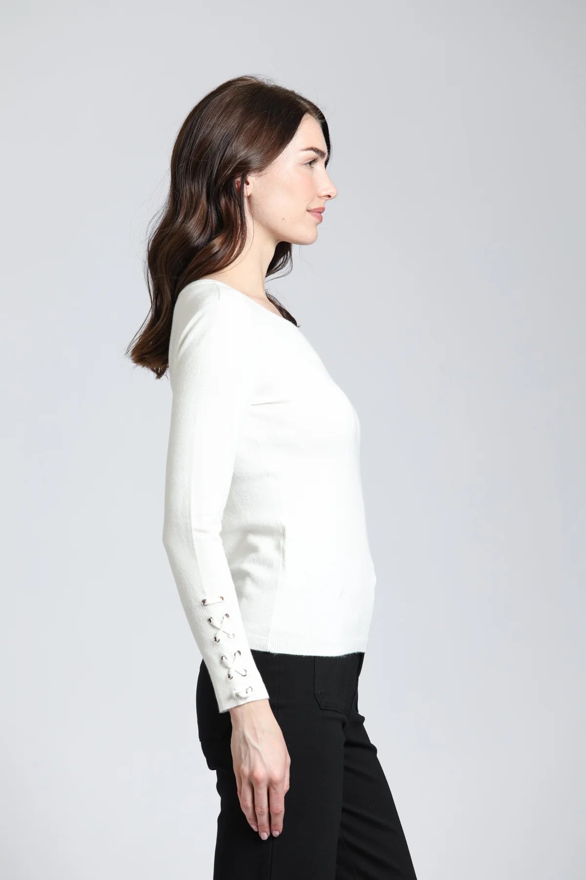 Grommet Sleeve Sweater