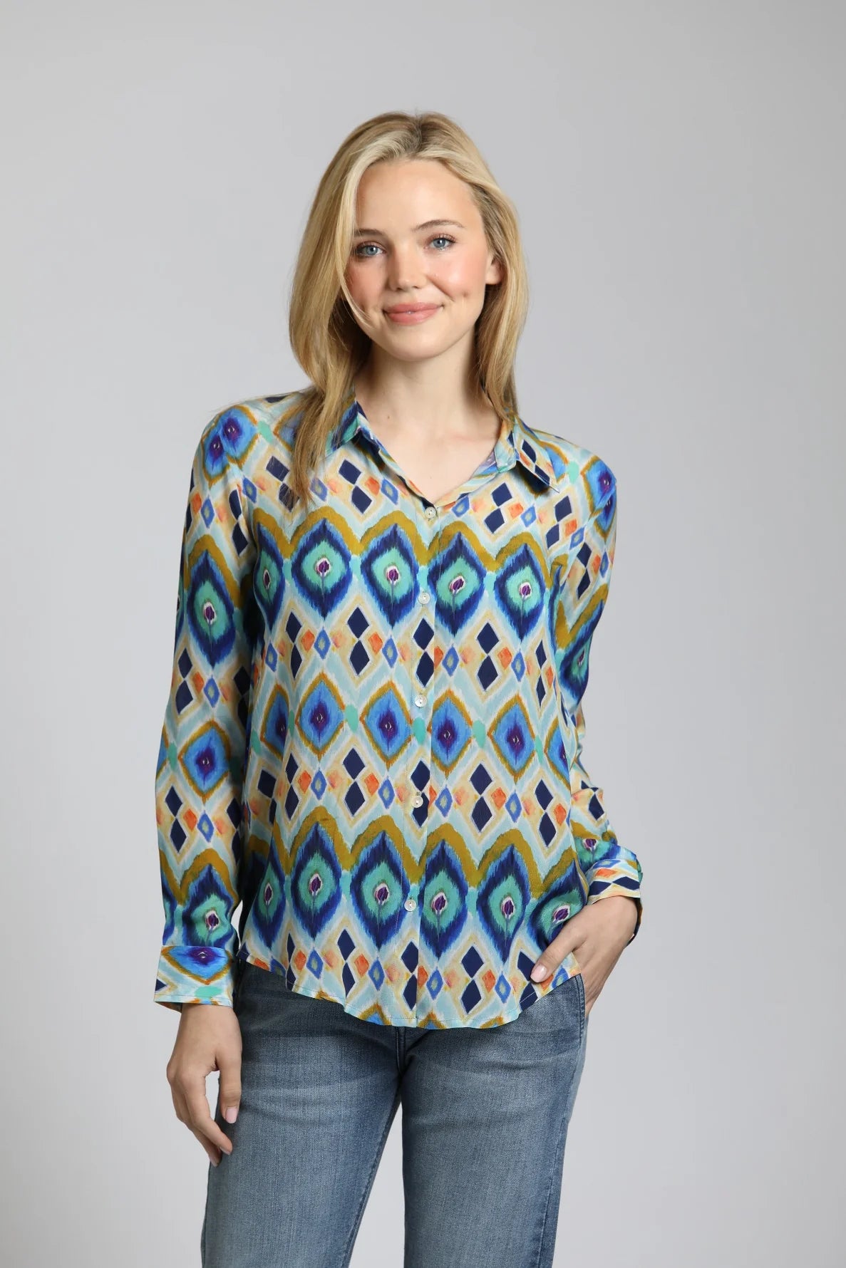 Peacock Design Blouse