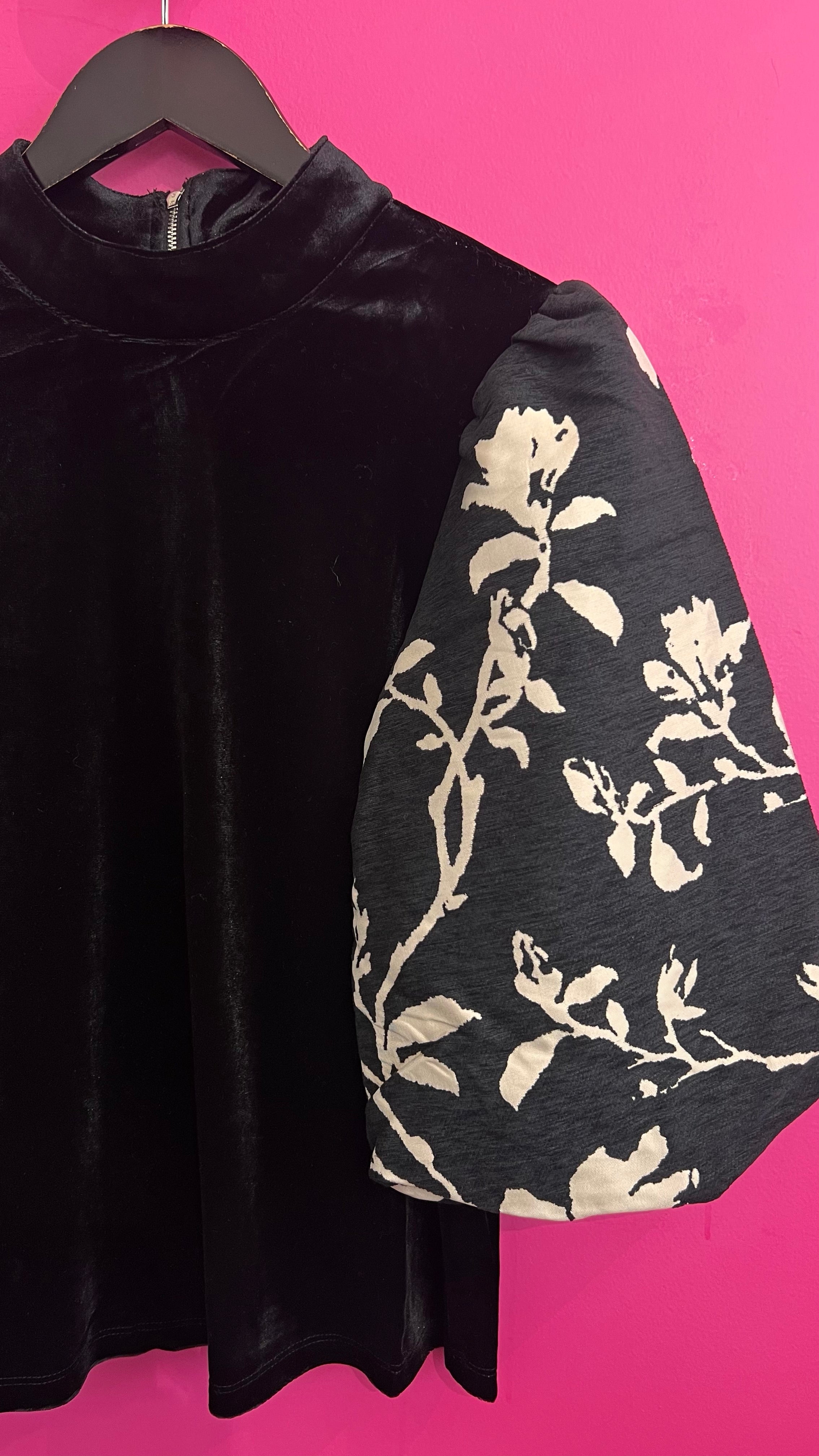 Karla Puff Sleeve Velvet Top