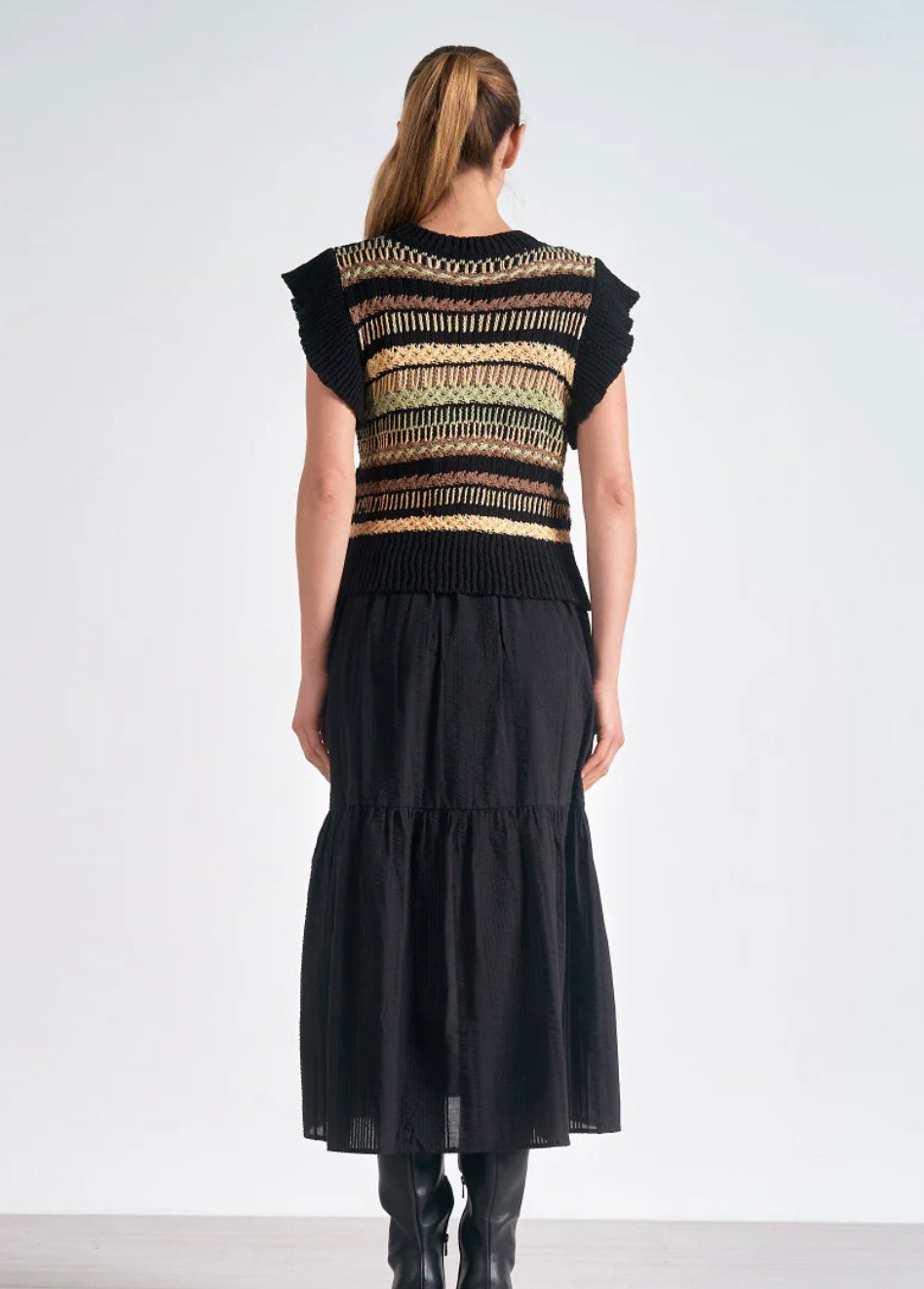 Agatha 7 Midi Crew Neck Dress