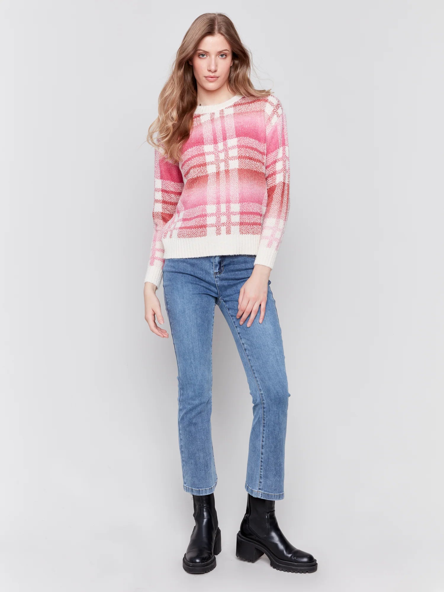 Fiona Plaid Space Sweater