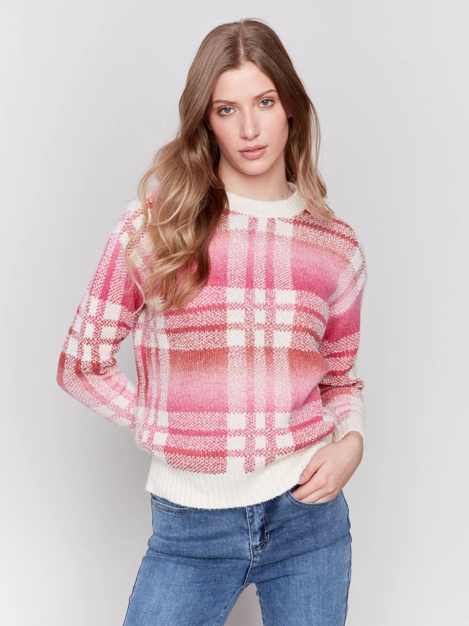 Fiona Plaid Space Sweater