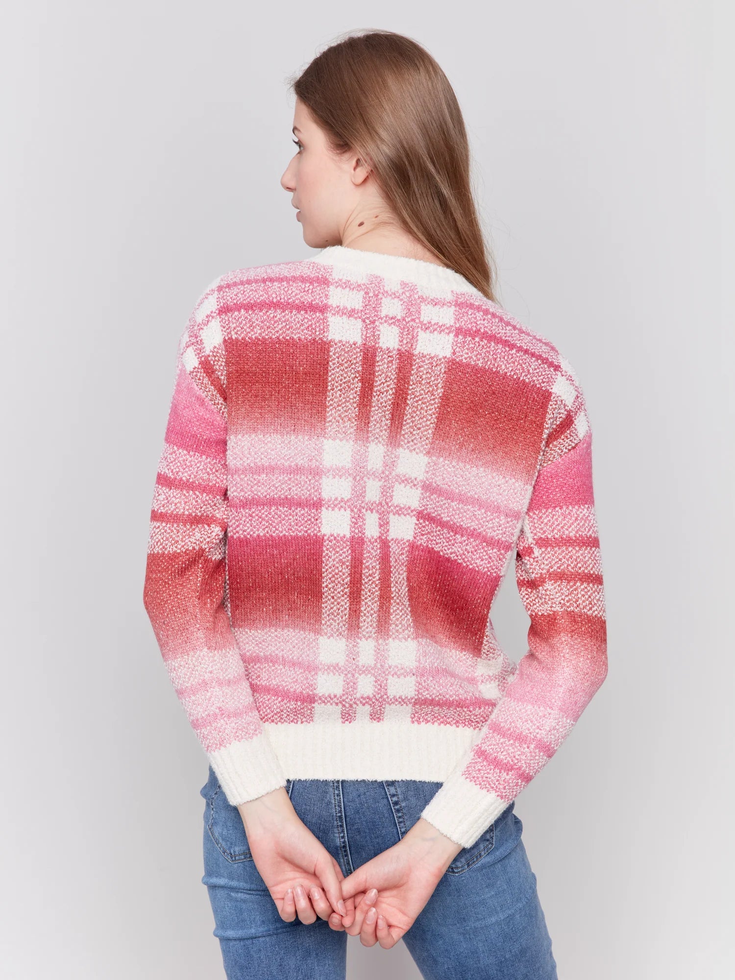 Fiona Plaid Space Sweater