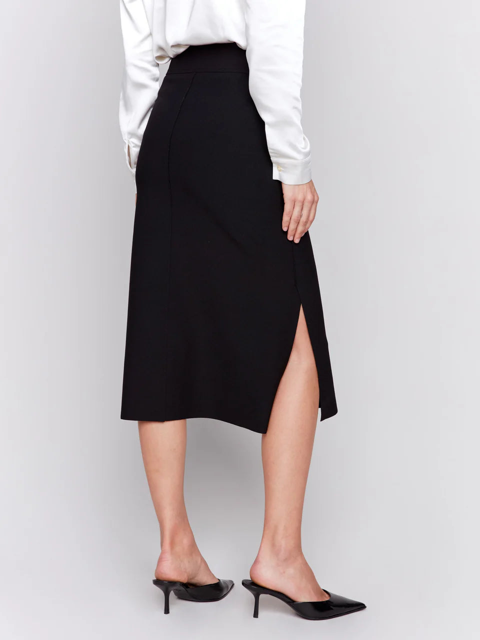 Francia Crepe Front Patch Skirt