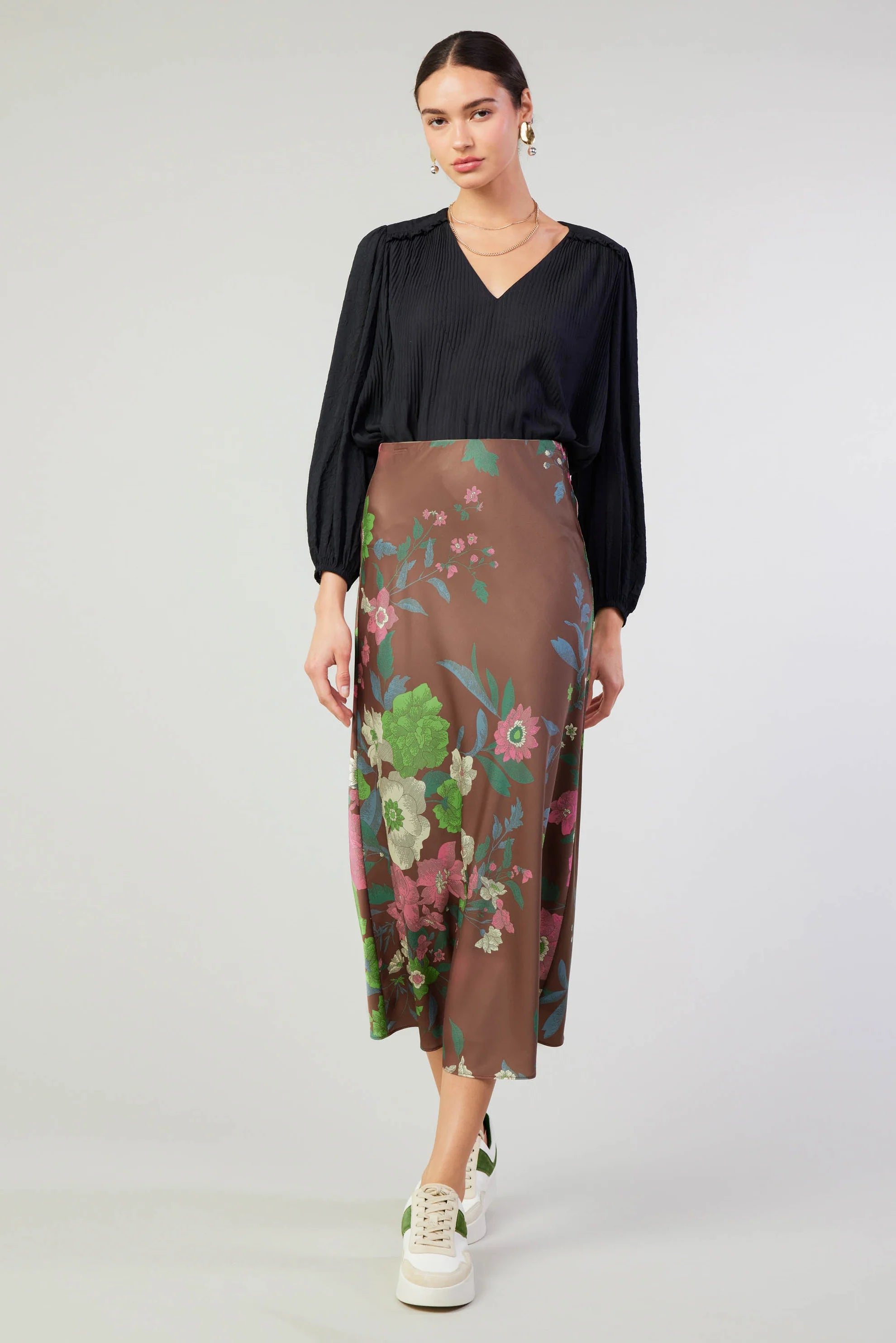 Sanela Multi Print Flower Skirt