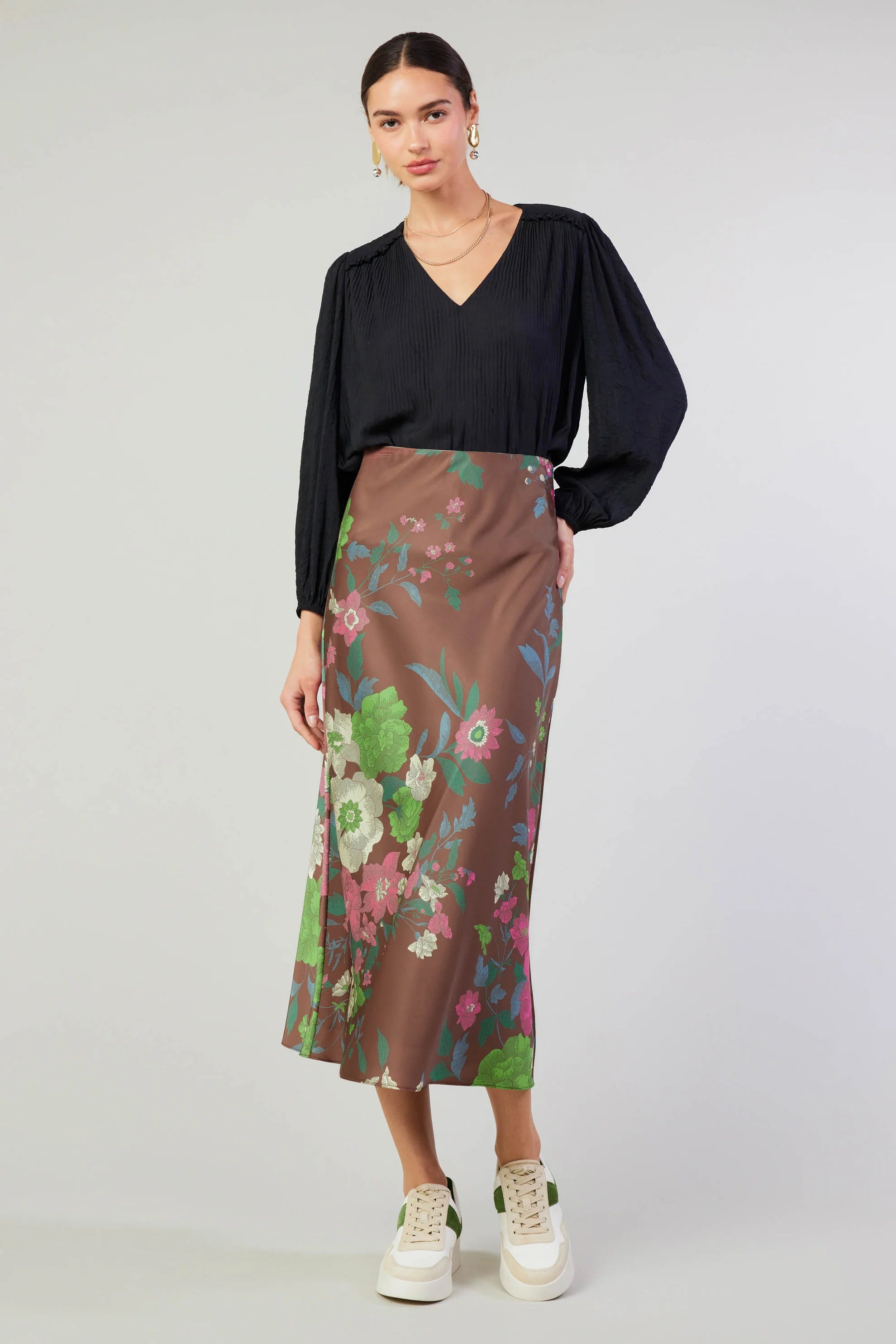 Sanela Multi Print Flower Skirt