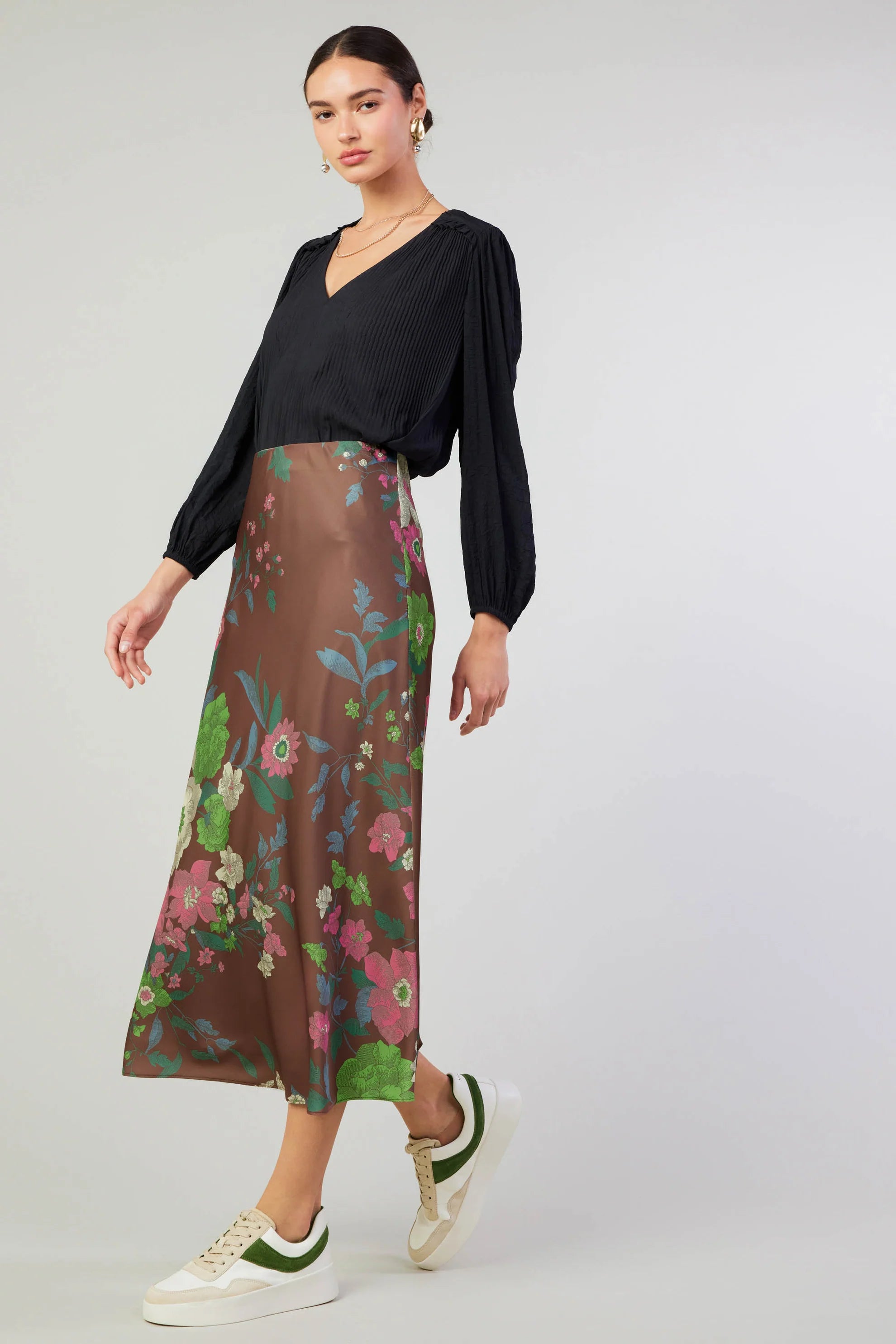 Sanela Multi Print Flower Skirt