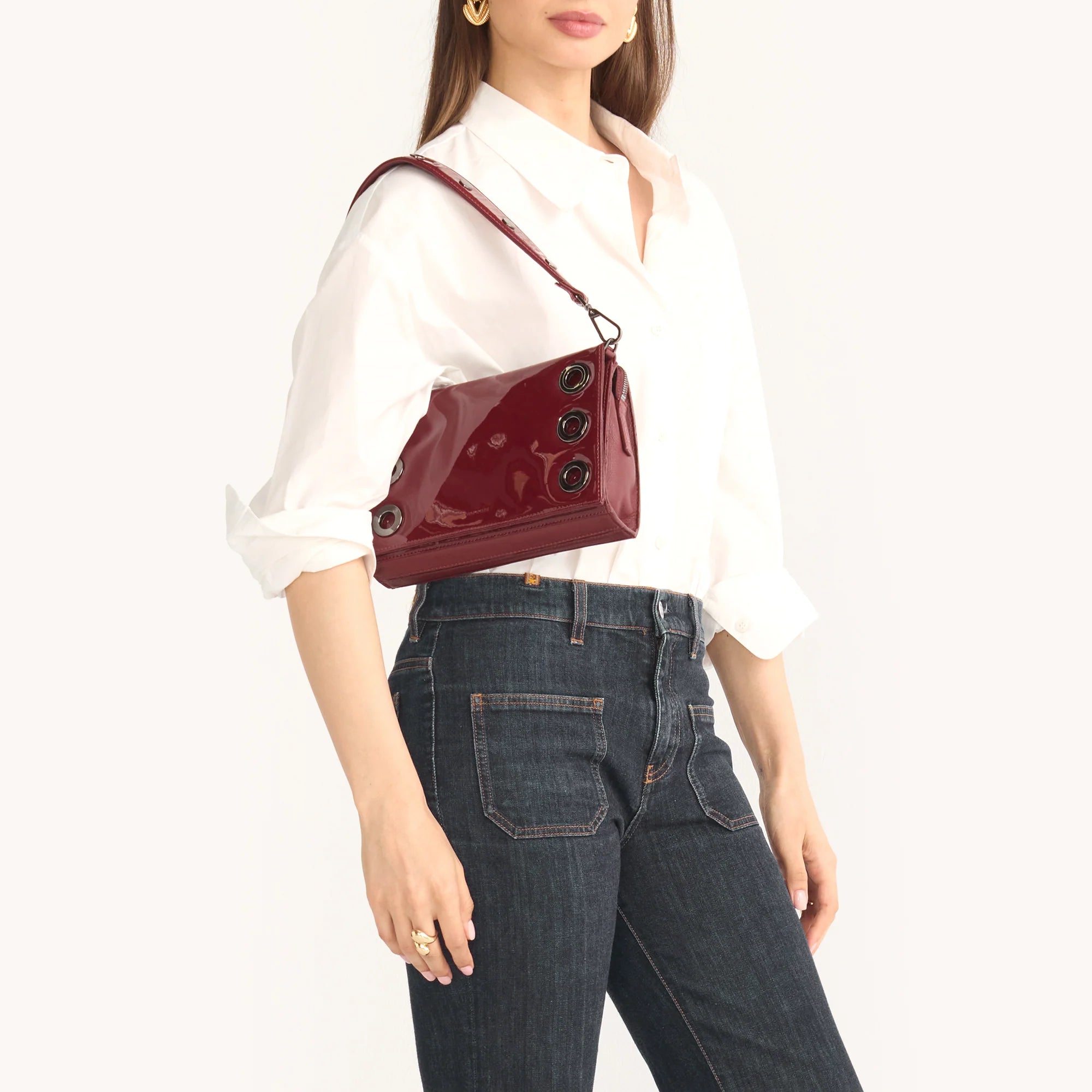 Patent Pirouette Montana Clutch Bag