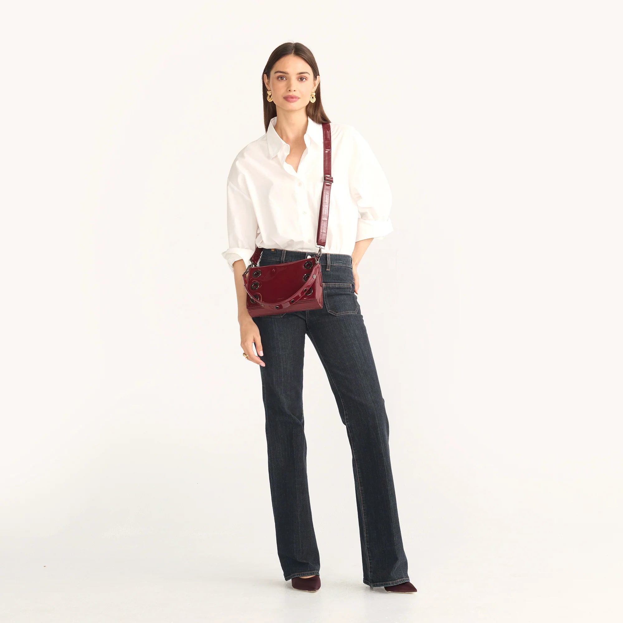 Patent Pirouette Montana Clutch Bag