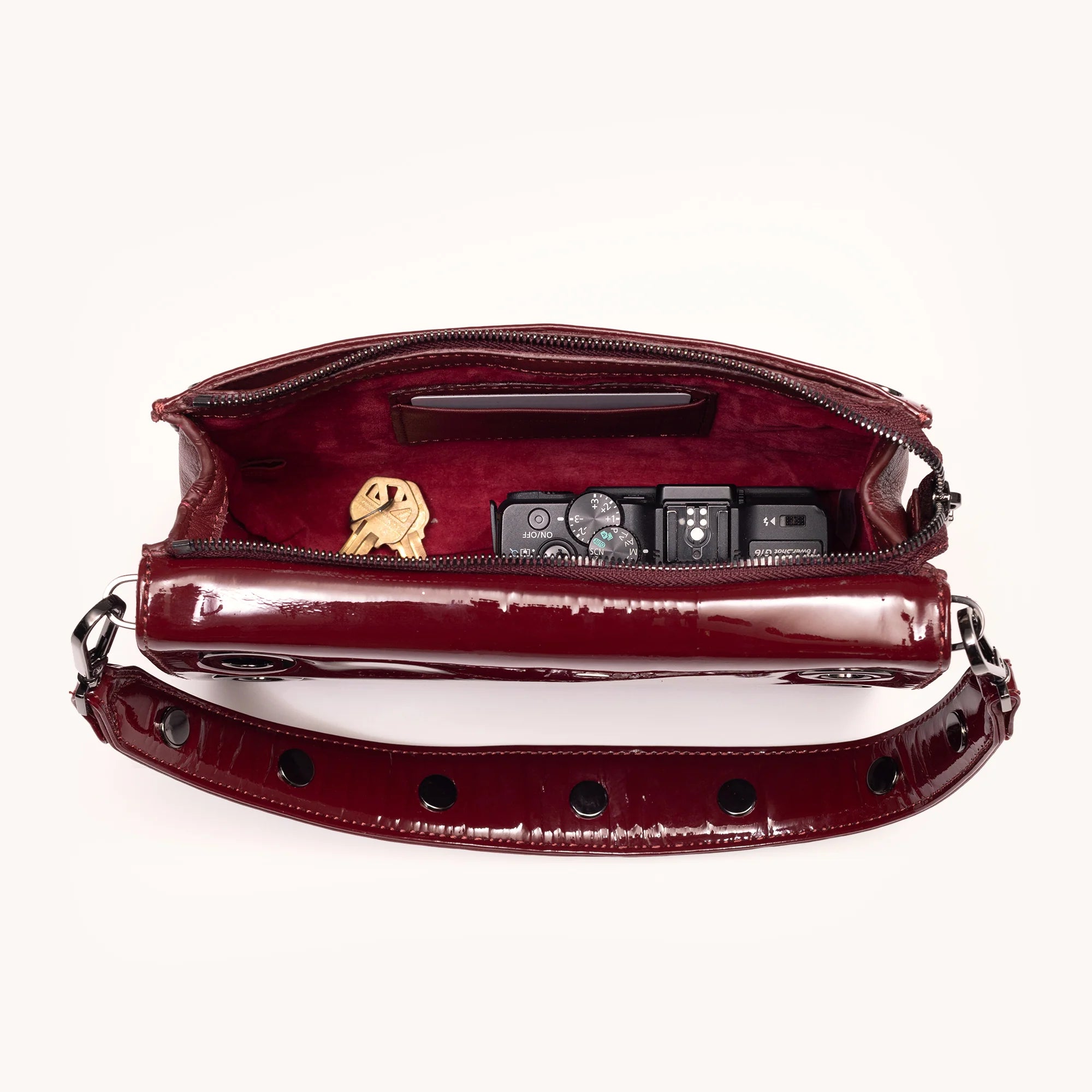 Patent Pirouette Montana Clutch Bag