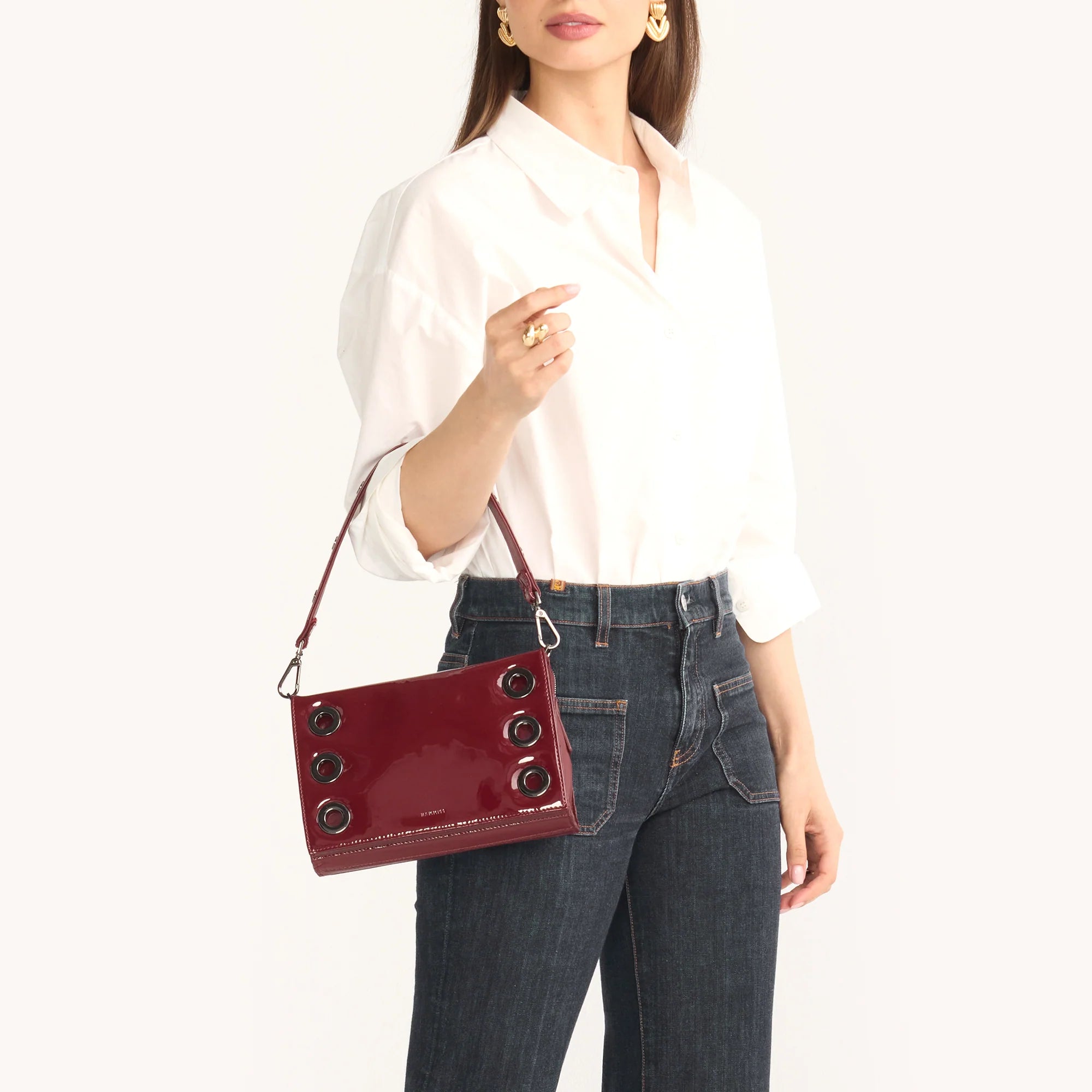 Patent Pirouette Montana Clutch Bag