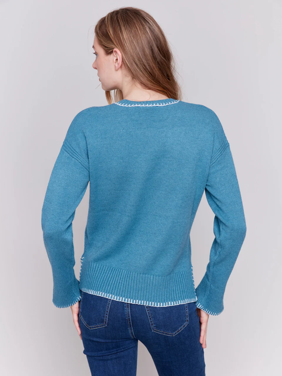 Destiny Blanket Stitch Sweater