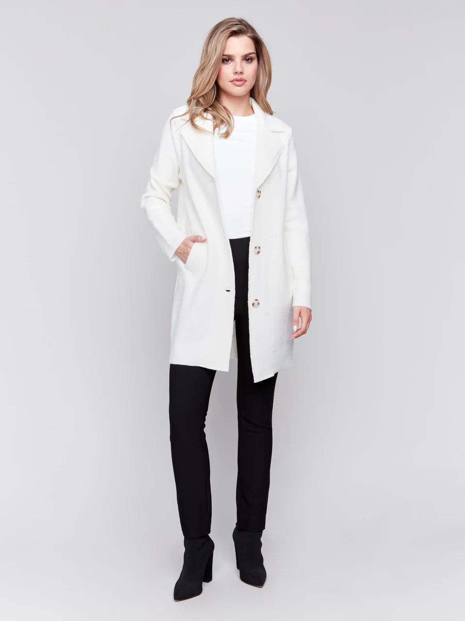 Lavonia Boiled Wool Long Jacket