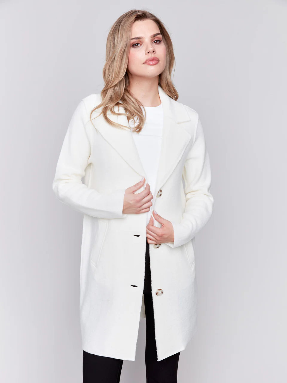 Lavonia Boiled Wool Long Jacket