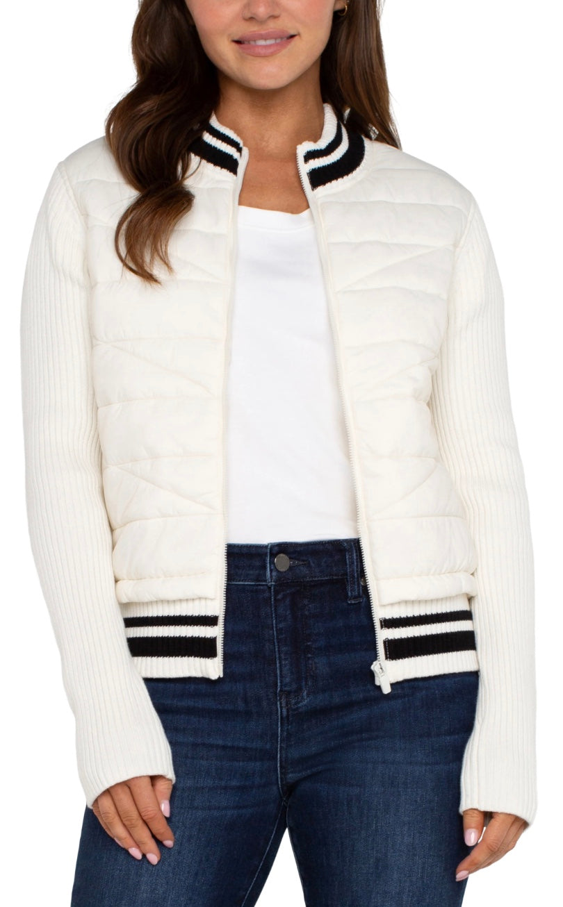 Marlowe Quilted Zip Sweater