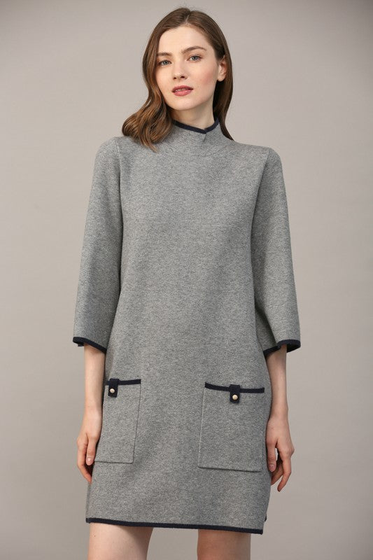 Breanna Contrast Sweater Dress