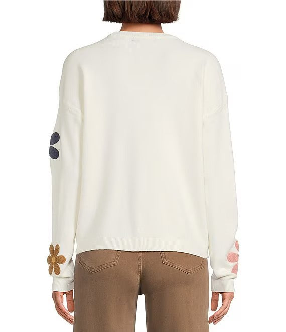 Boucle Flower Sweater