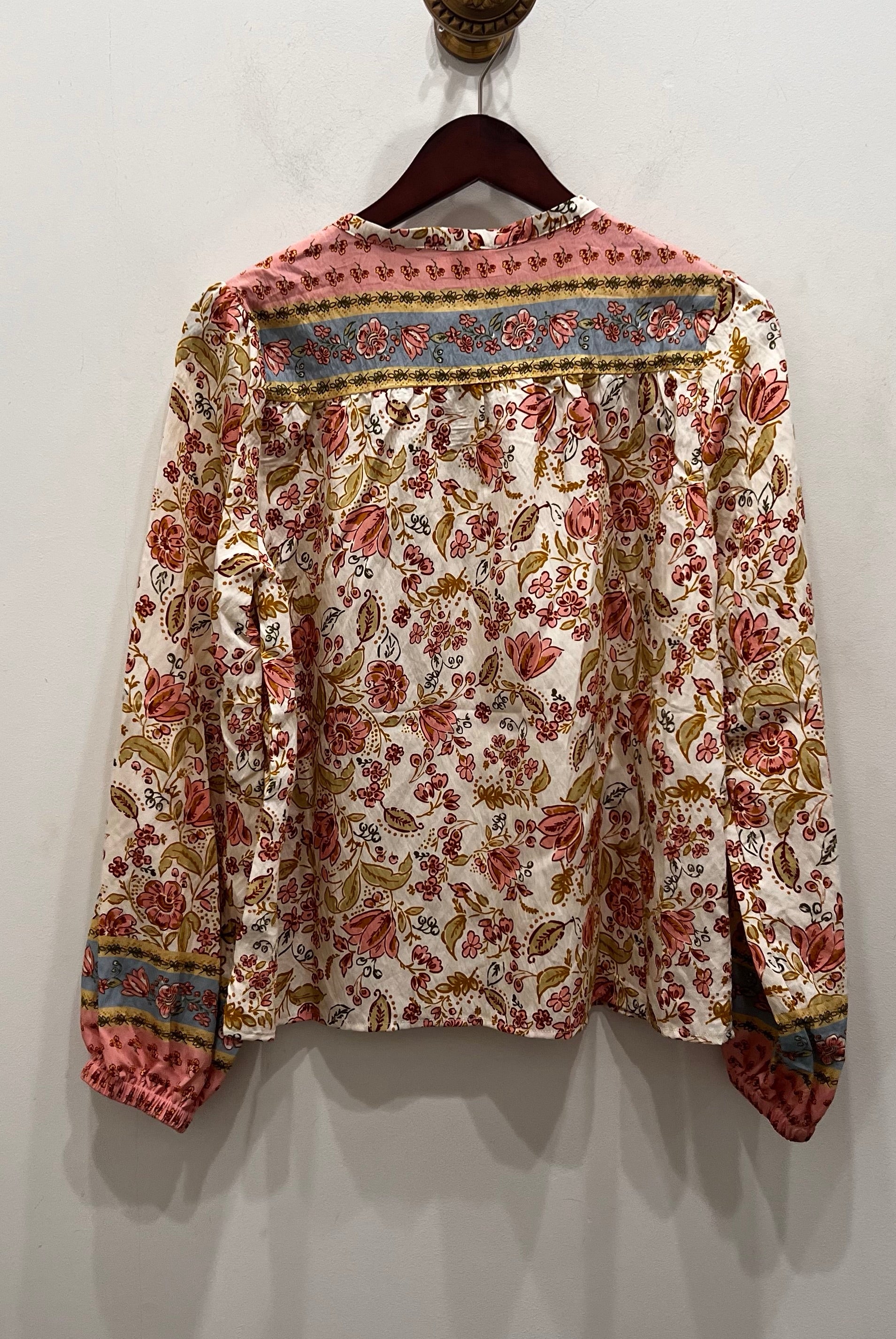 Border Print Blouse
