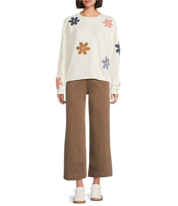Boucle Flower Sweater