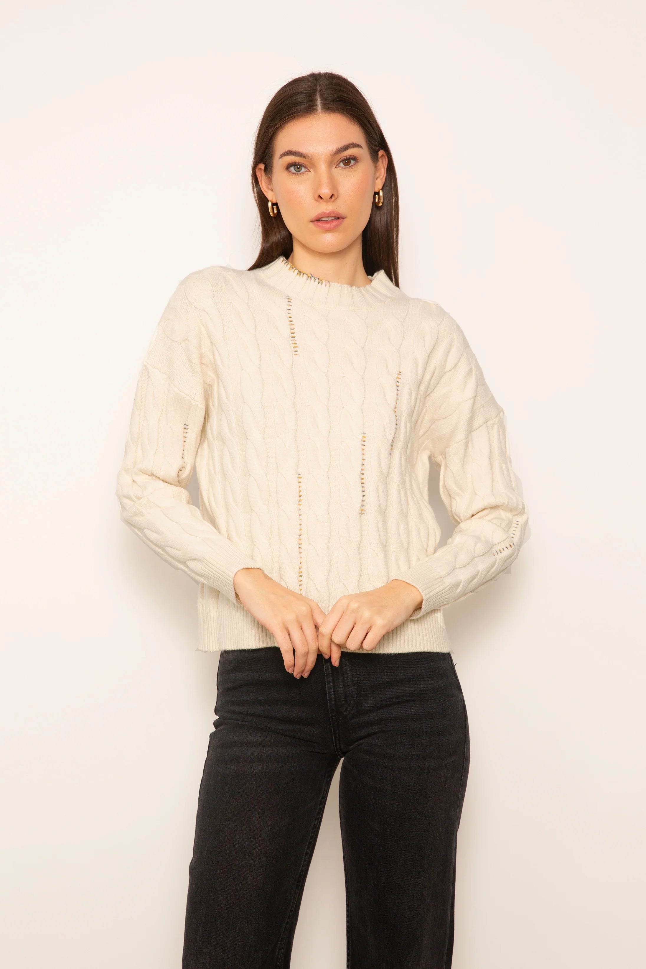 Casey Whipstitch Mock Sweater