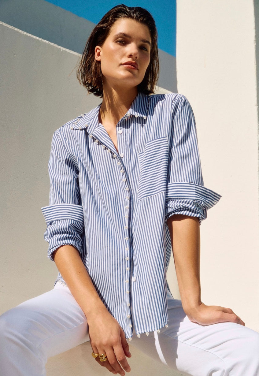 Striped Stretch Cotton Shirt