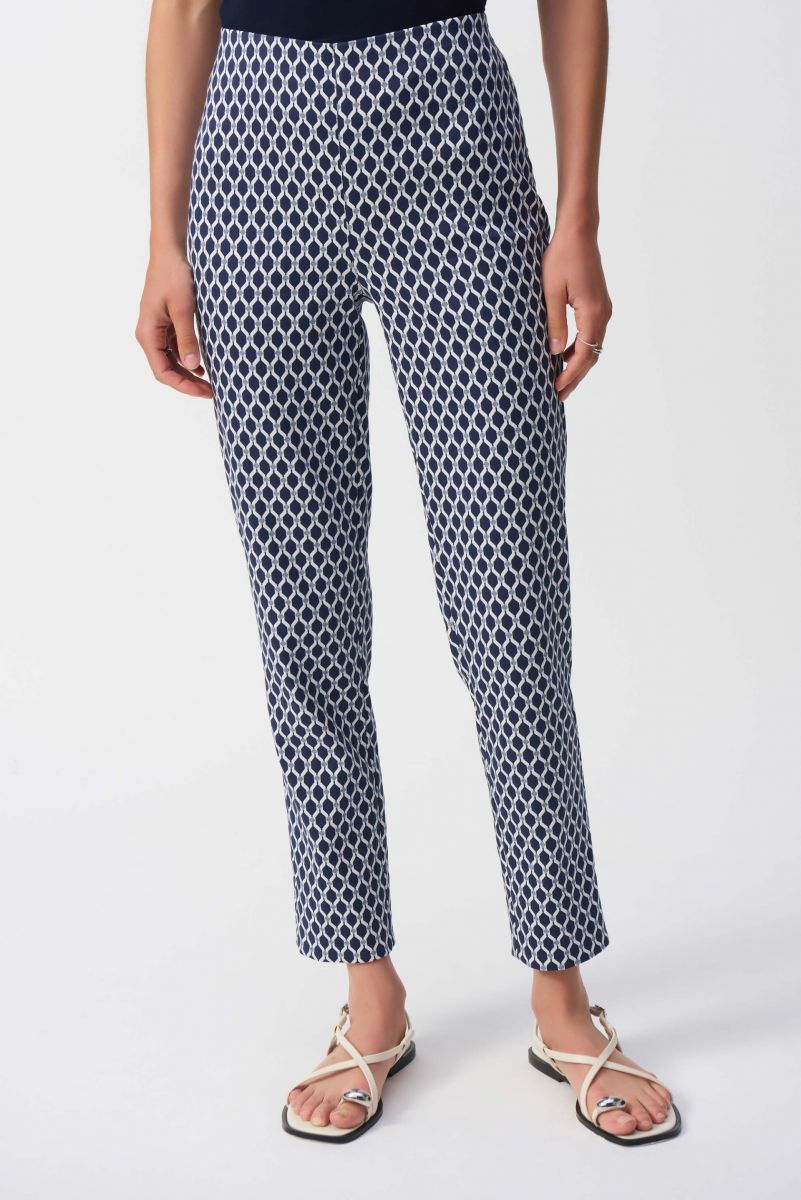 Jacquard Geometric Slim Fit Pant