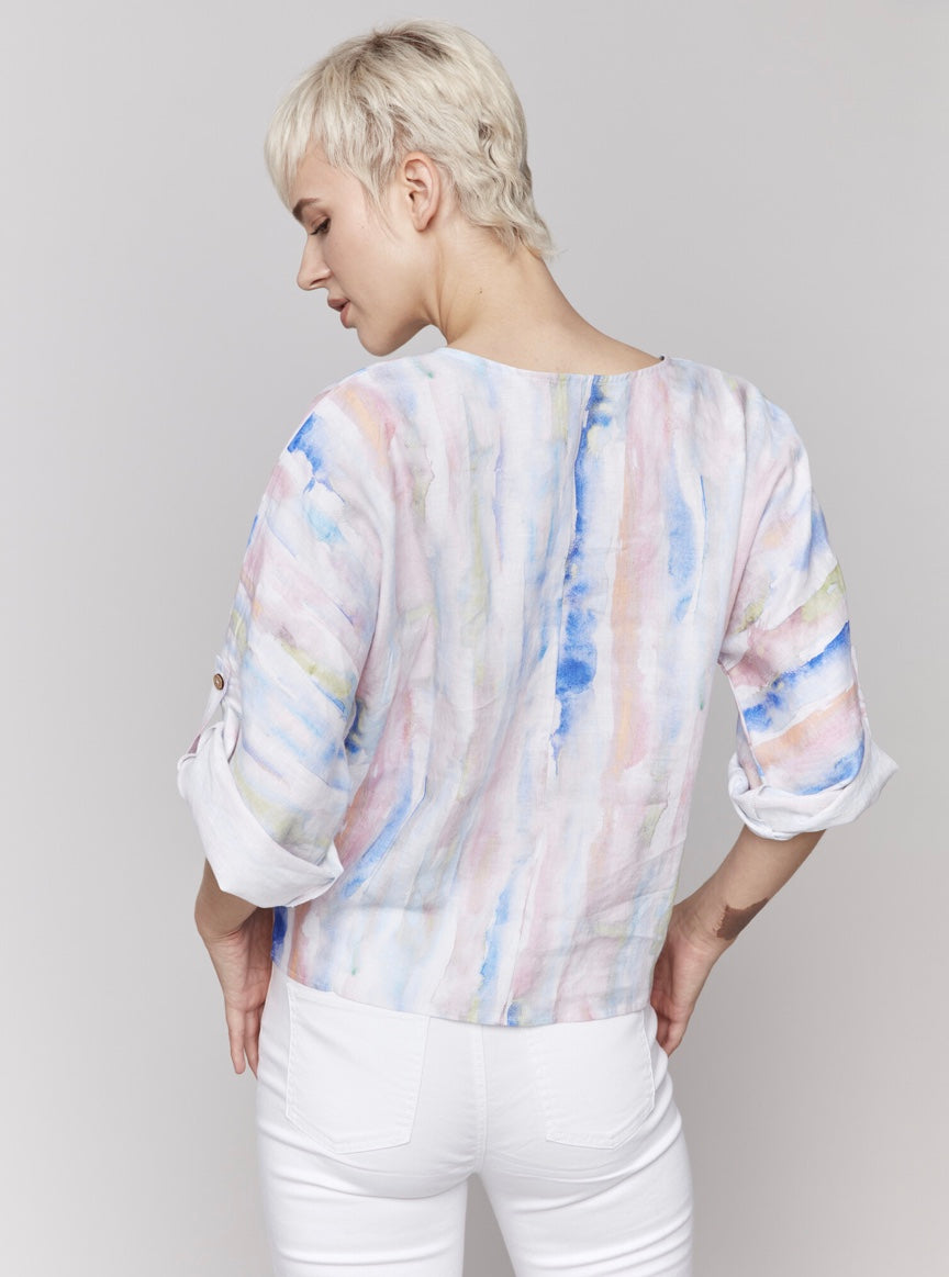 Aquarelle Print Top