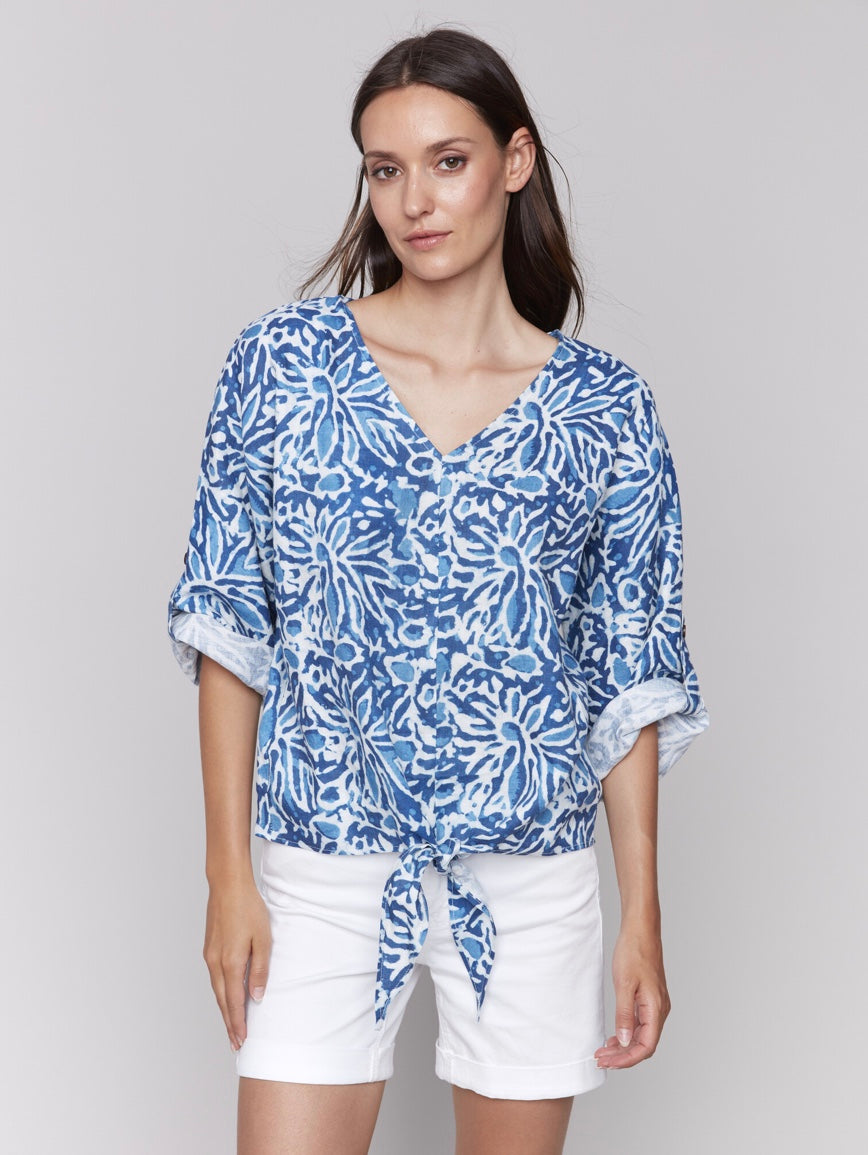 Aquarelle Print Top