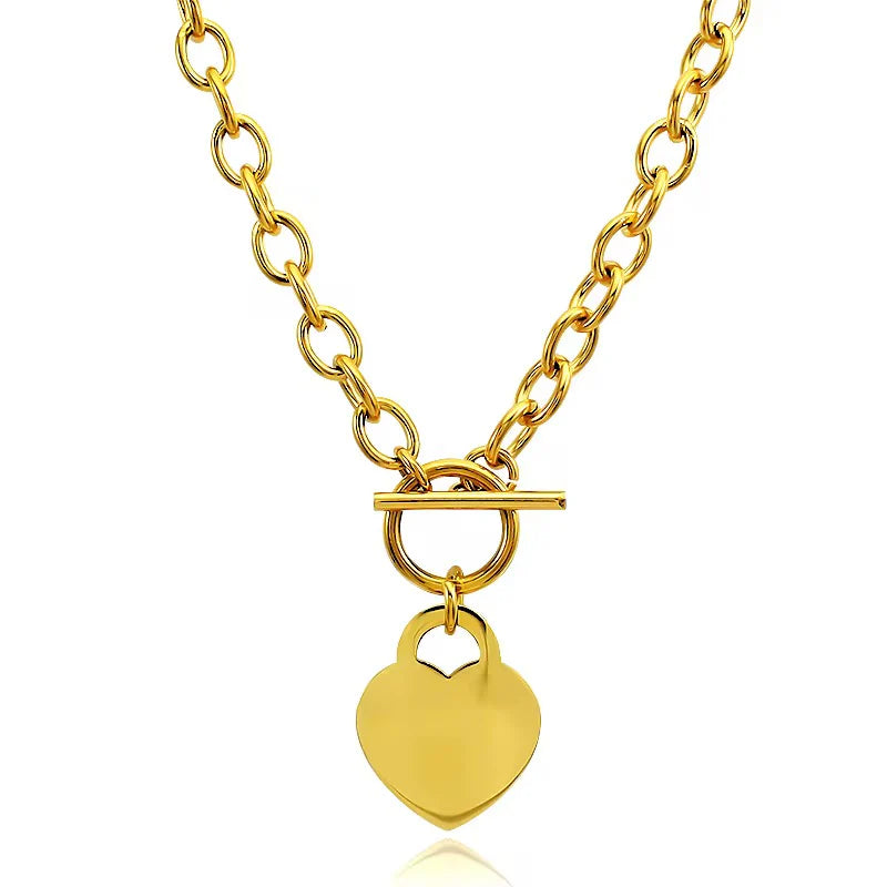 AMBERLY- Heart Lock Necklace