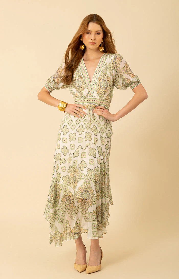 Asymmetrical Lime Dress