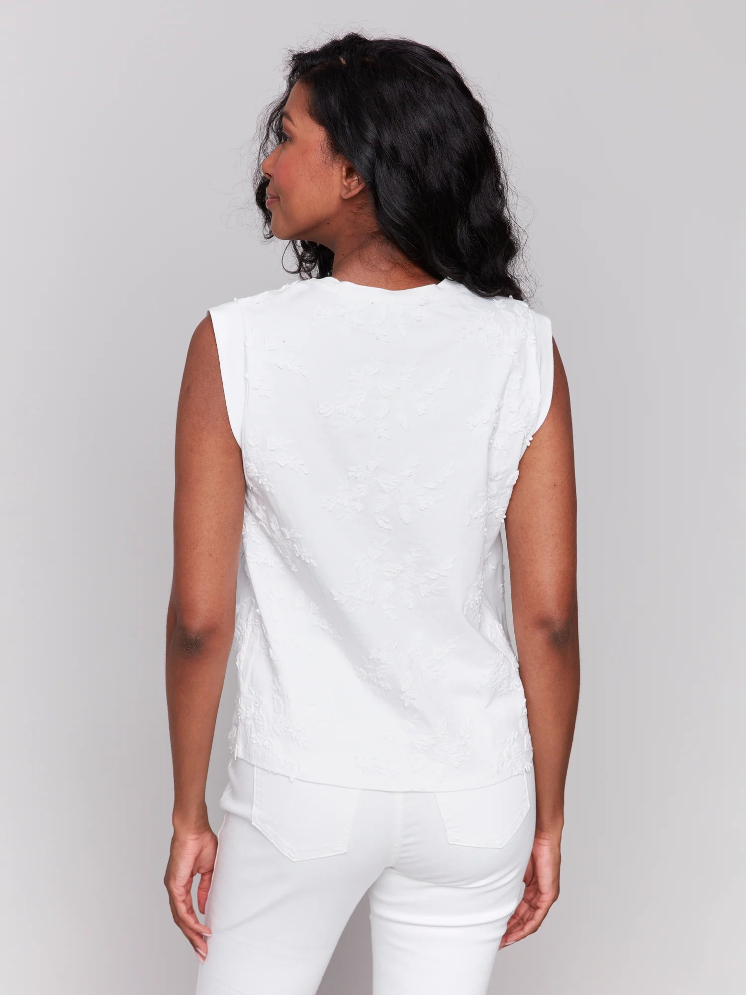 Blanco Crew Neck Top