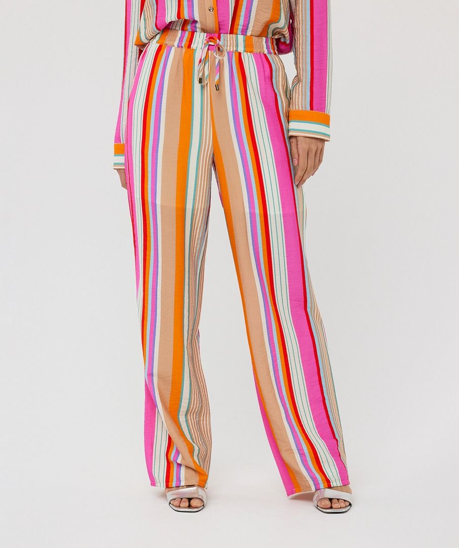 Multi Striped Wide Trousers