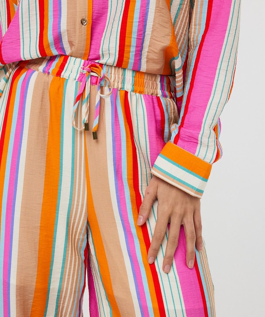 Multi Striped Wide Trousers