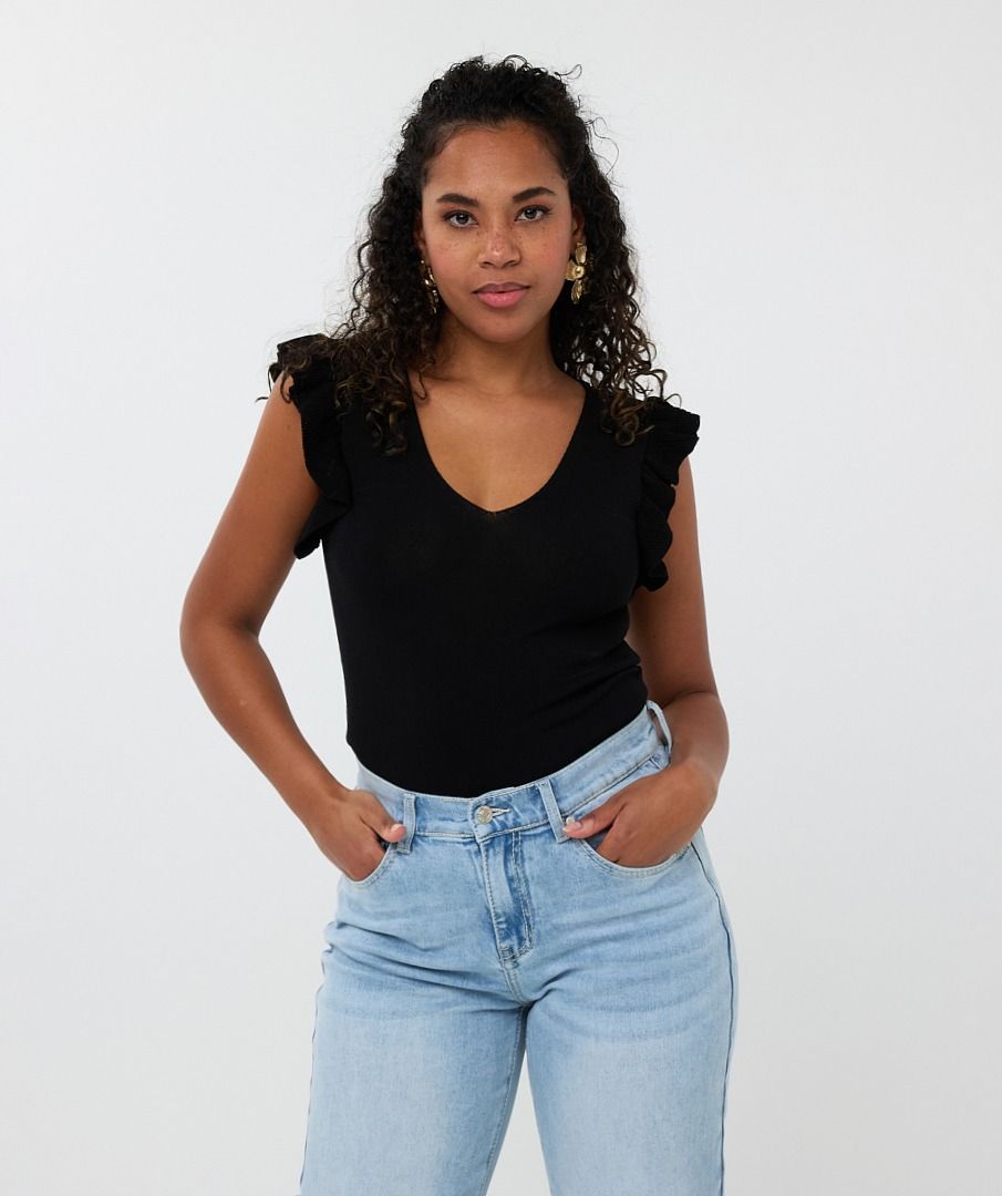 Leye Ruffle Slv Top