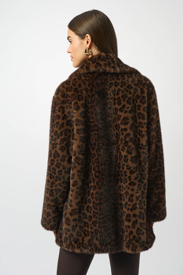 Double Breasted Leopard Print Coat