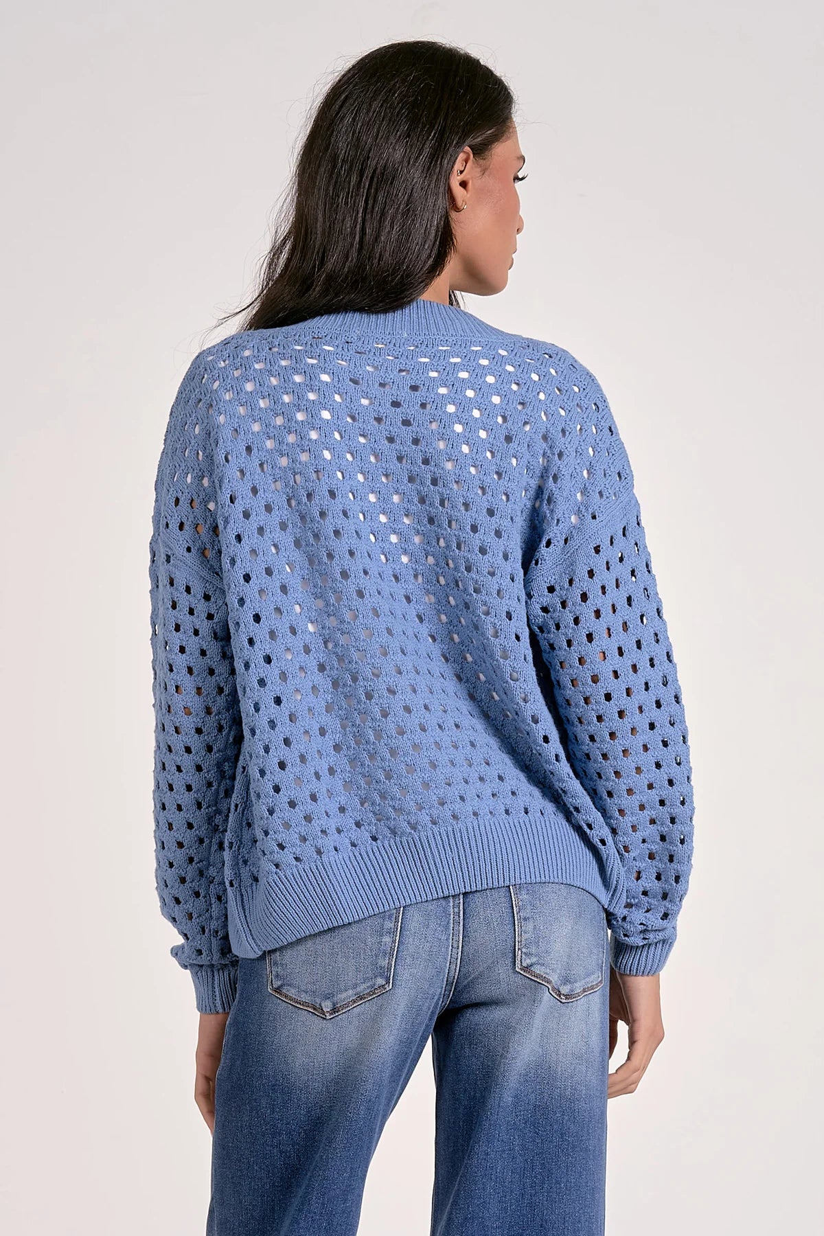 Holed Zip U Cardigan