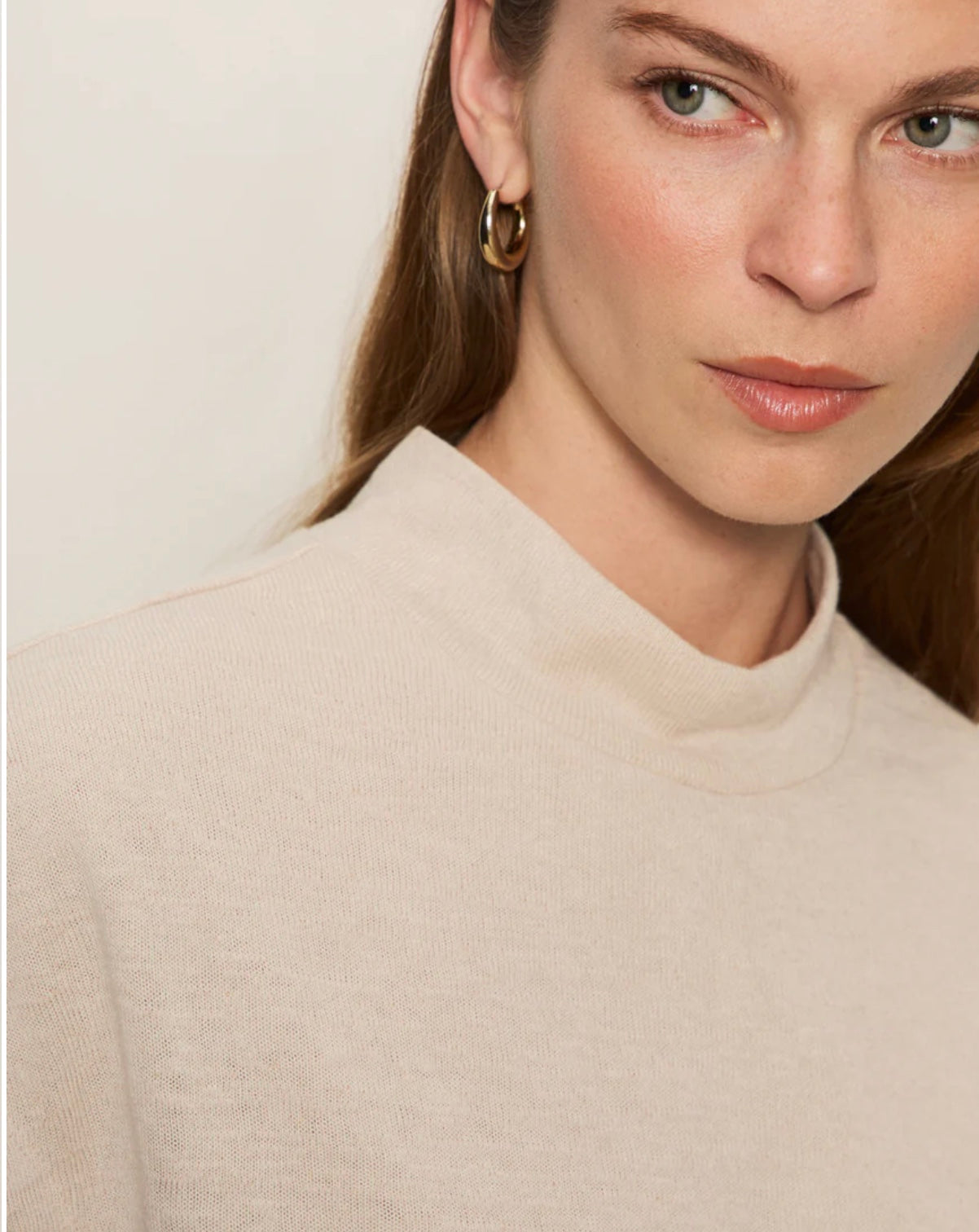Draped Sleeveless Mock Neck