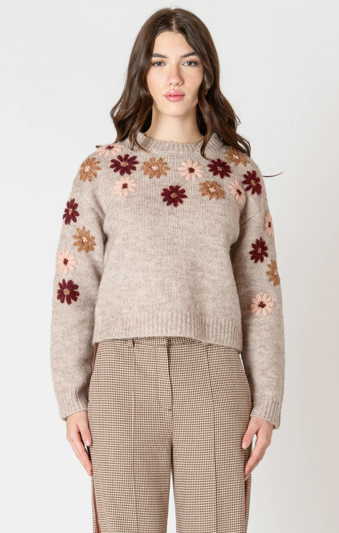 Appliqué Floral Sweater