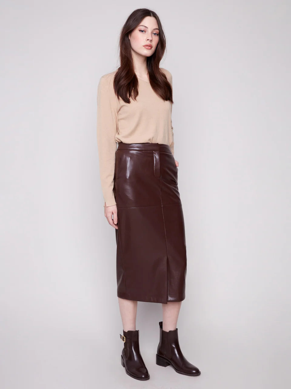 Midi Faux Skirt