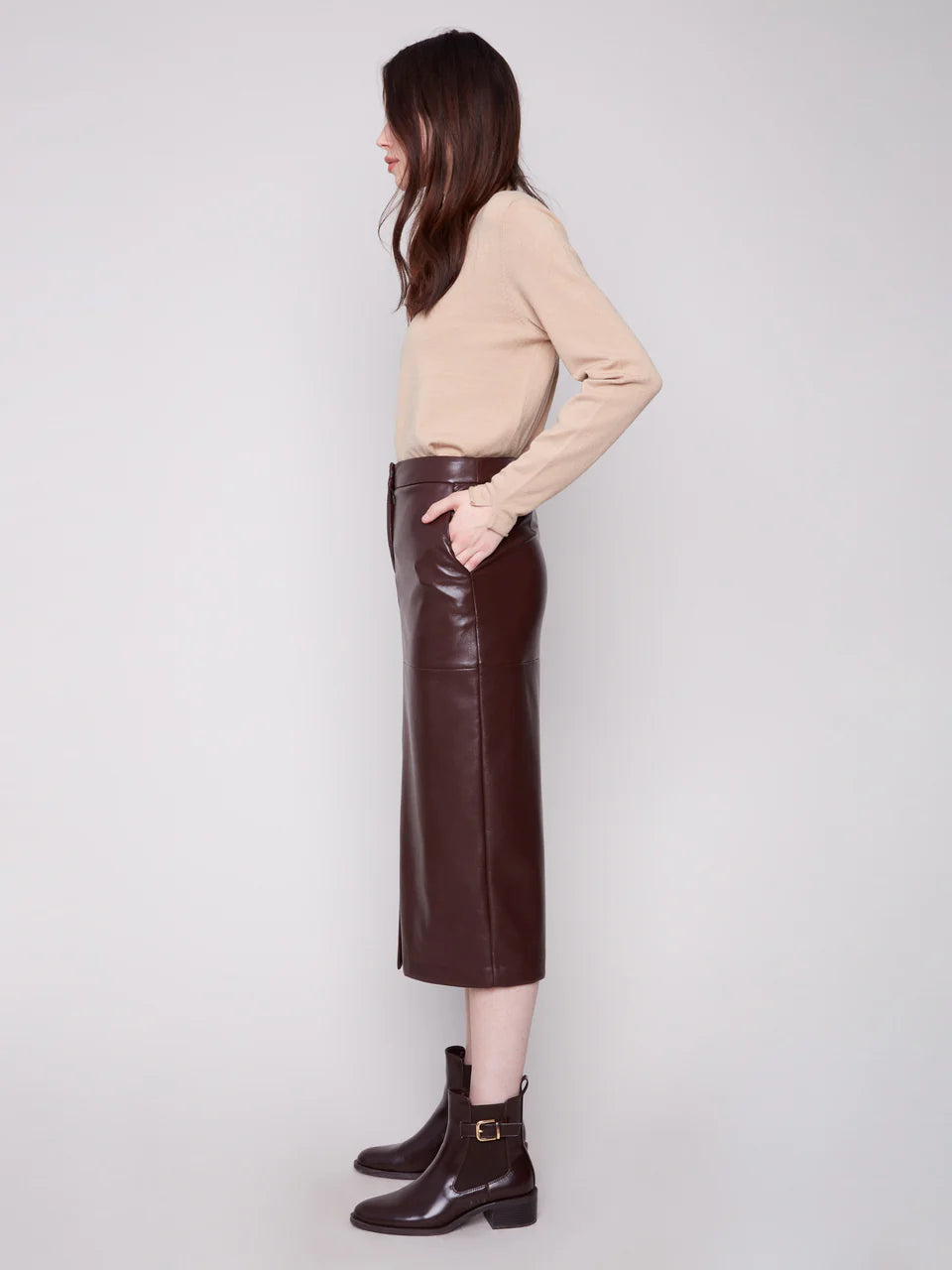 Midi Faux Skirt