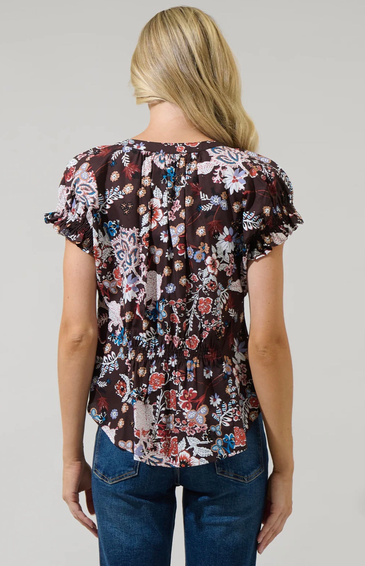 Journee Floral Ruffle Top