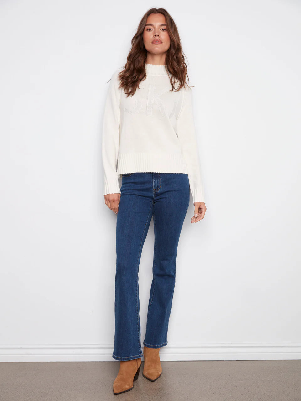 Raglan Long Sleeve Mock Sweater