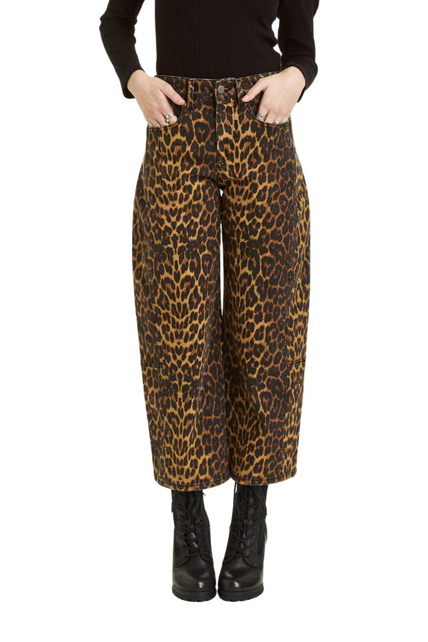 Leopard Barrel Pant