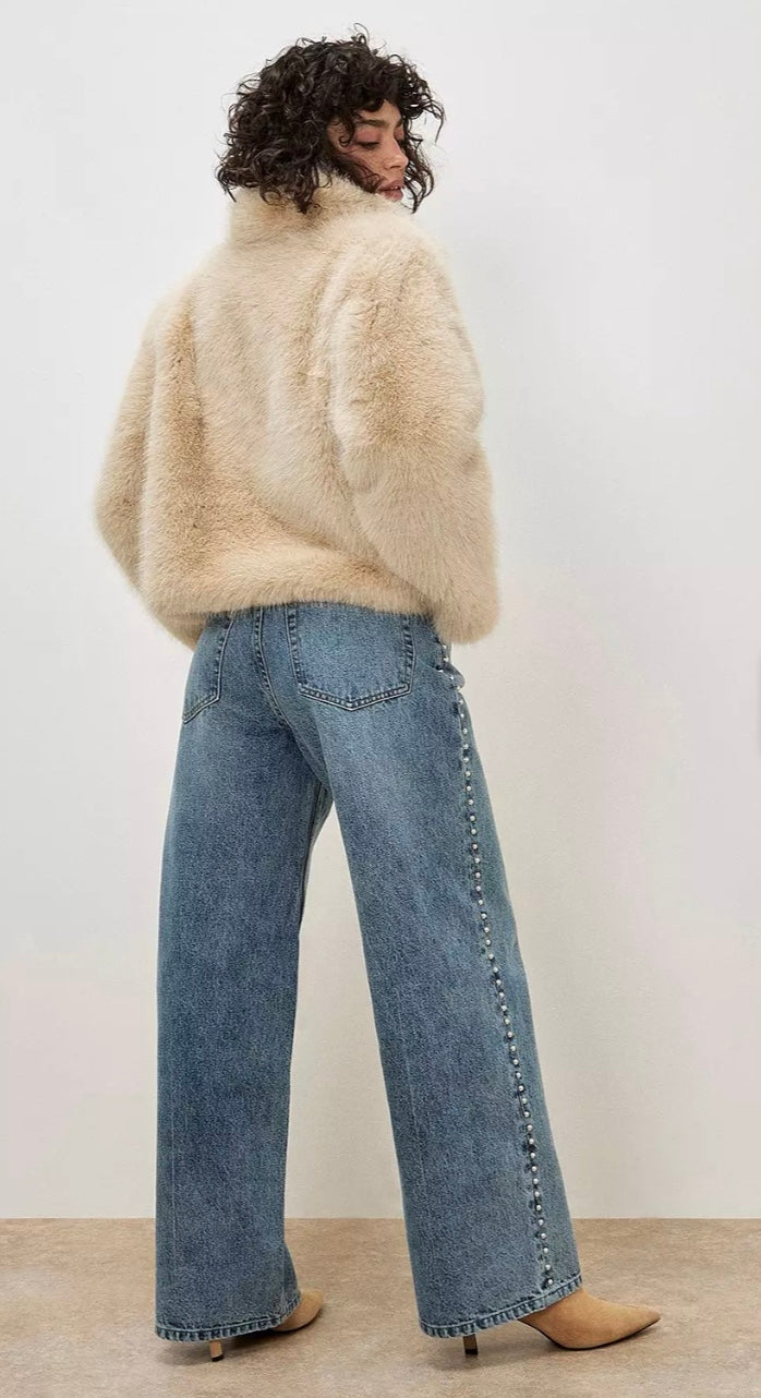 Stud Wide Leg Jean