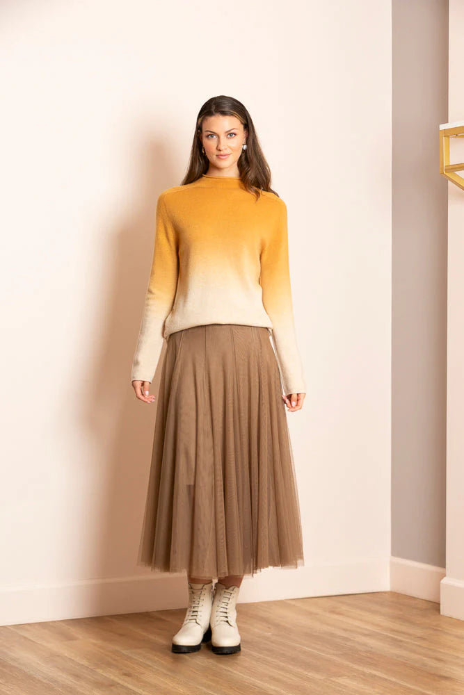 Camel Tulle Skirt