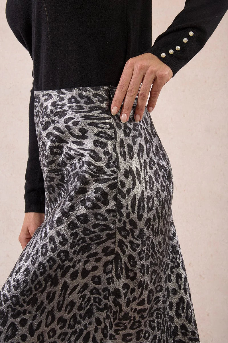 Silver Cheetah Skirt