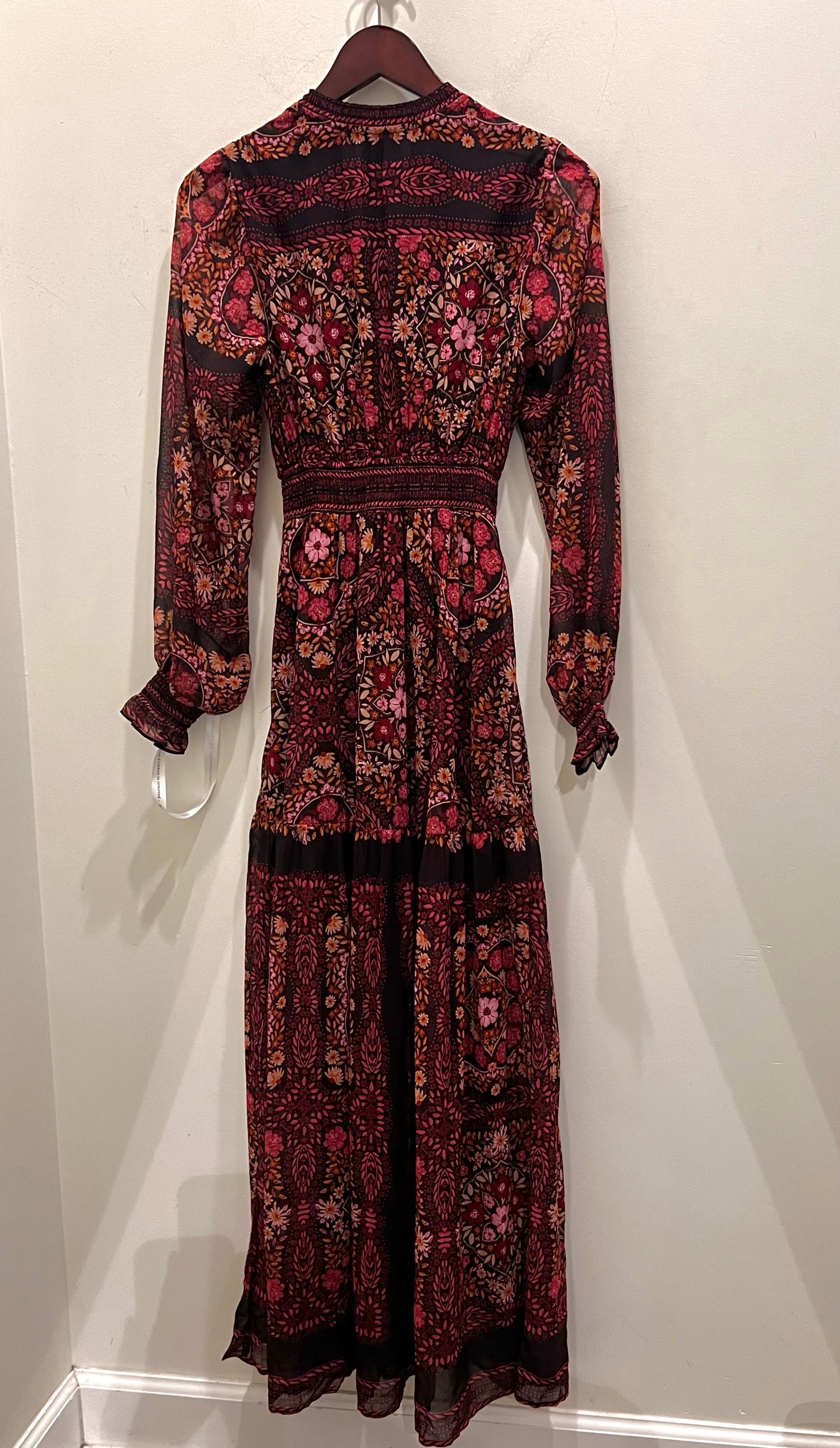 Sheer Stack L/S Dress